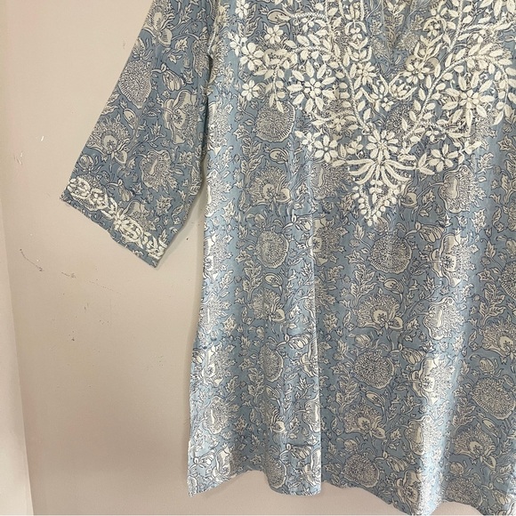 AMAYA Paisley Print Cotton Tunic Hand-Stitched Embroidery, EU 40 (US 10) - Picture 4 of 10